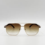 Retro Square Sunglasses in Brown - svnx