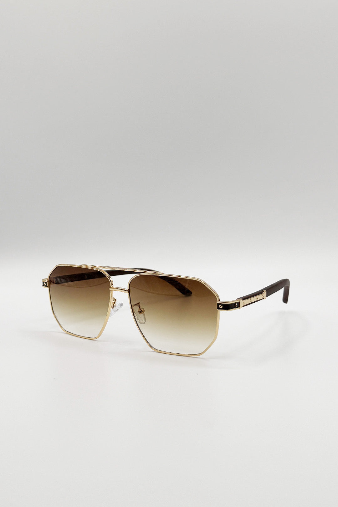 Retro Square Sunglasses in Brown - svnx