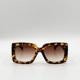 Oversized Square Sunglasses in Tortoiseshell