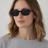 Retro Rounded Square Sunglasses In Black