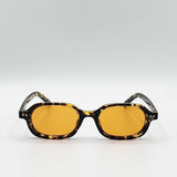 Retro Rounded Square Sunglasses In Tortoiseshell Orange