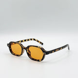 Retro Rounded Square Sunglasses In Tortoiseshell Orange