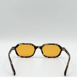 Retro Rounded Square Sunglasses In Tortoiseshell Orange