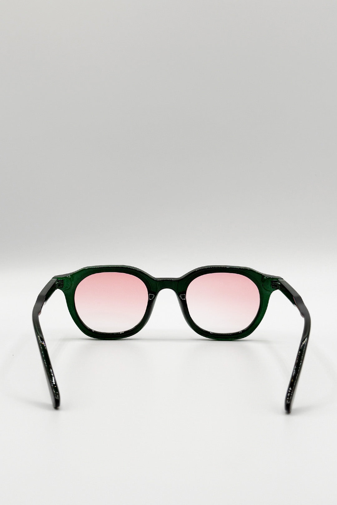 Bold Preppy Sunglasses In Green Pink - svnx