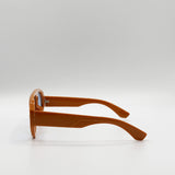 Oversized Bold Aviator Sunglasses in Orange