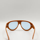 Oversized Bold Aviator Sunglasses in Orange
