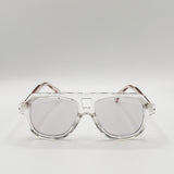 Bold Navigator Sunglasses in Light Grey Pink - svnx