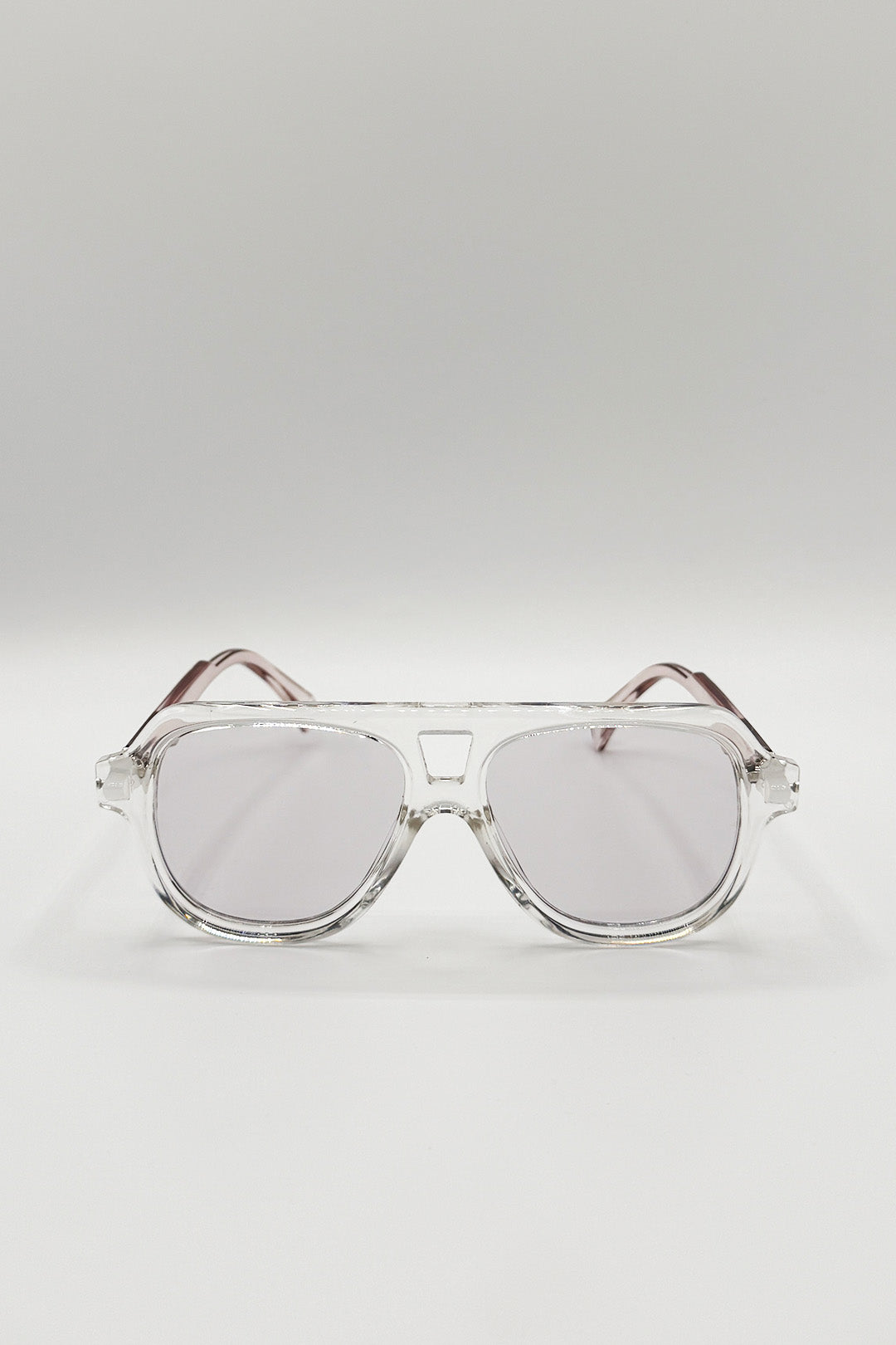 Bold Navigator Sunglasses in Light Grey Pink - svnx