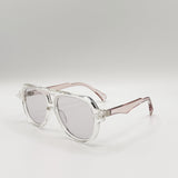 Bold Navigator Sunglasses in Light Grey Pink - svnx