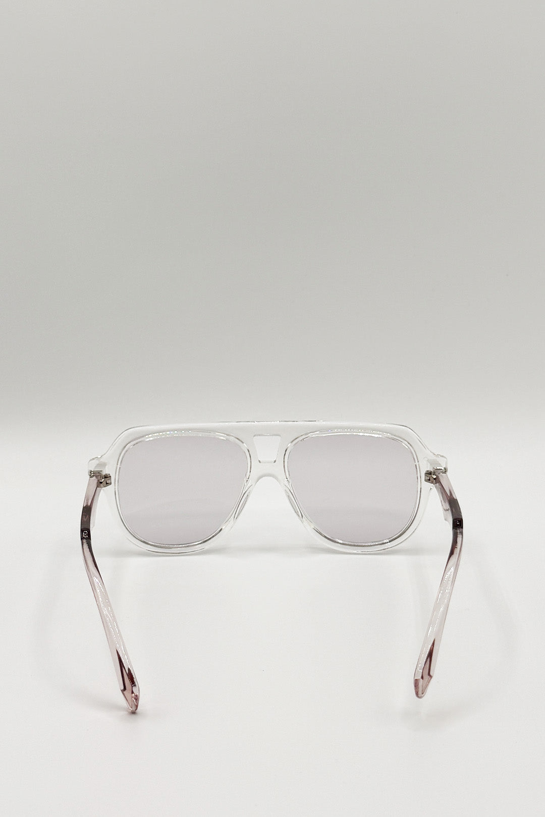 Bold Navigator Sunglasses in Light Grey Pink - svnx