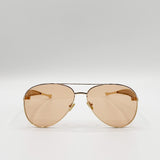 Metal Aviator Sunglasses With Chunky Arm