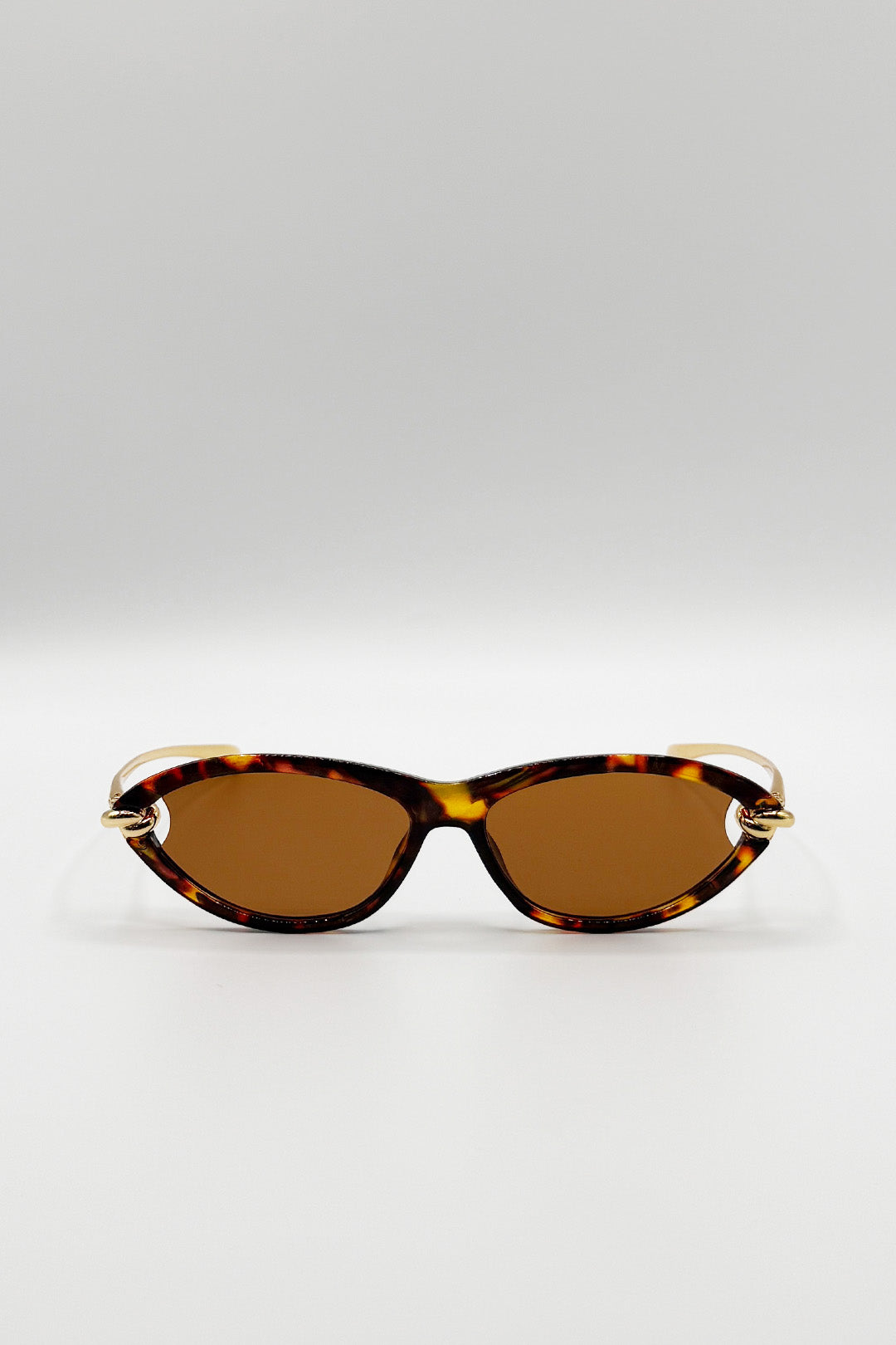 Bold Oval Angular Sunglasses in Tortoiseshell - svnx