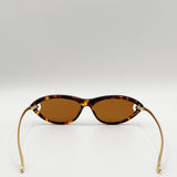 Bold Oval Angular Sunglasses in Tortoiseshell - svnx
