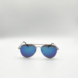 Aviator Sunglasses With Blue Mirror Lenses