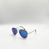 Aviator Sunglasses With Blue Mirror Lenses