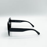 Oversized Rounded Angular Sunglasses In Black