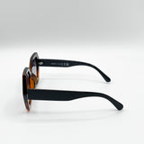 Oversized Rounded Angular Sunglasses In Tortoiseshell