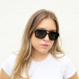 Navigator Retro Style Plastic Frame Sunglasses - svnx