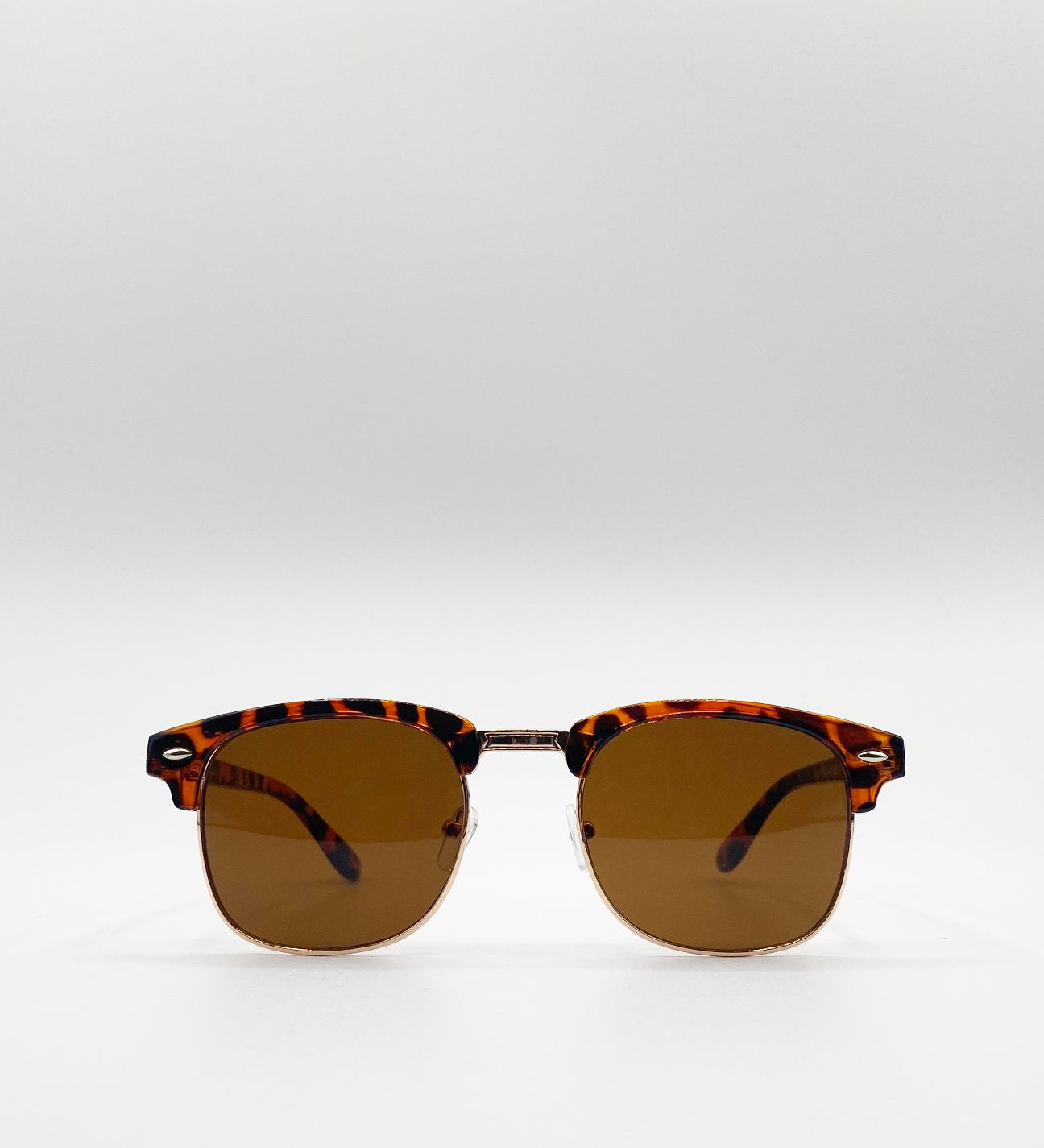 Half Frame Wayfarer Style Sunglasses - svnx