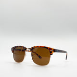 Half Frame Wayfarer Style Sunglasses - svnx