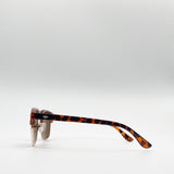 Half Frame Wayfarer Style Sunglasses - svnx