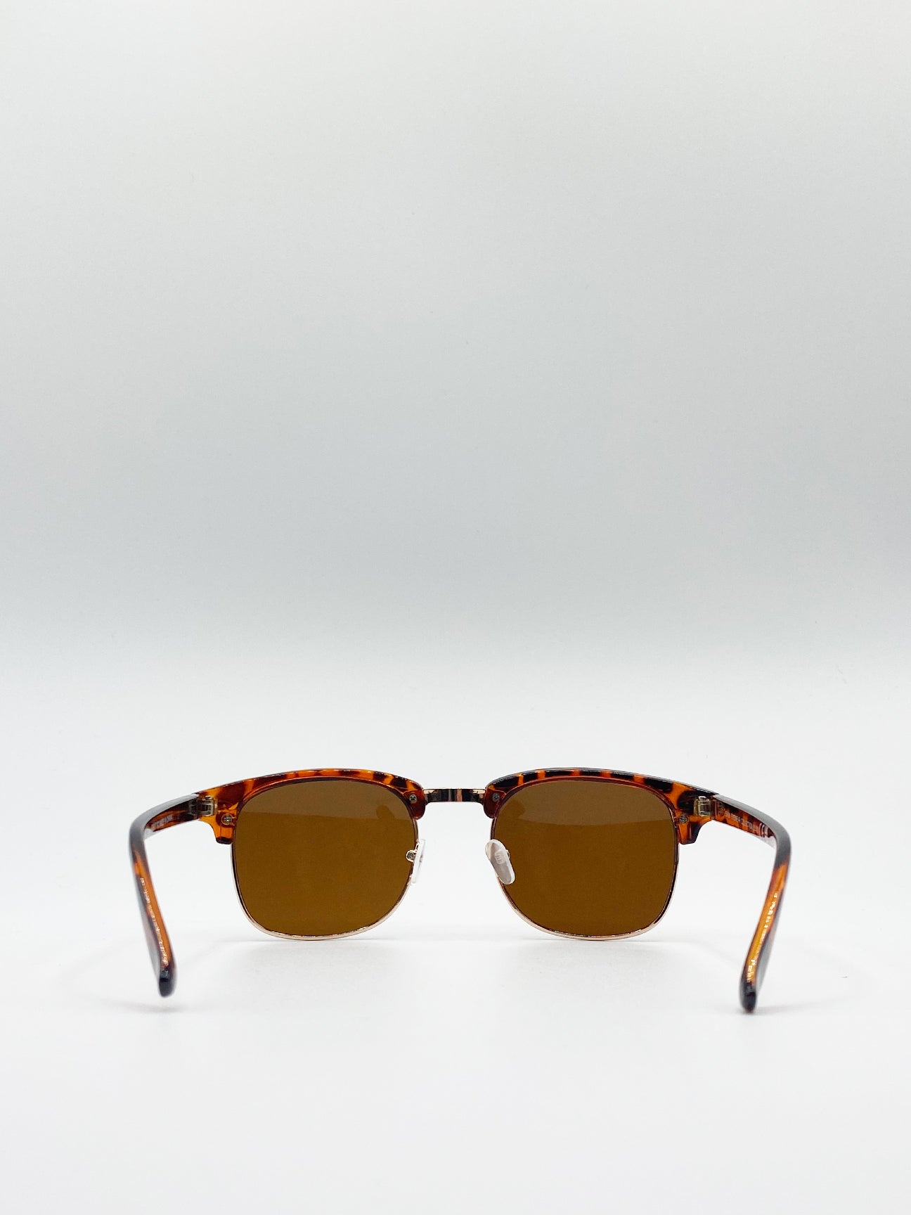 Half Frame Wayfarer Style Sunglasses - svnx
