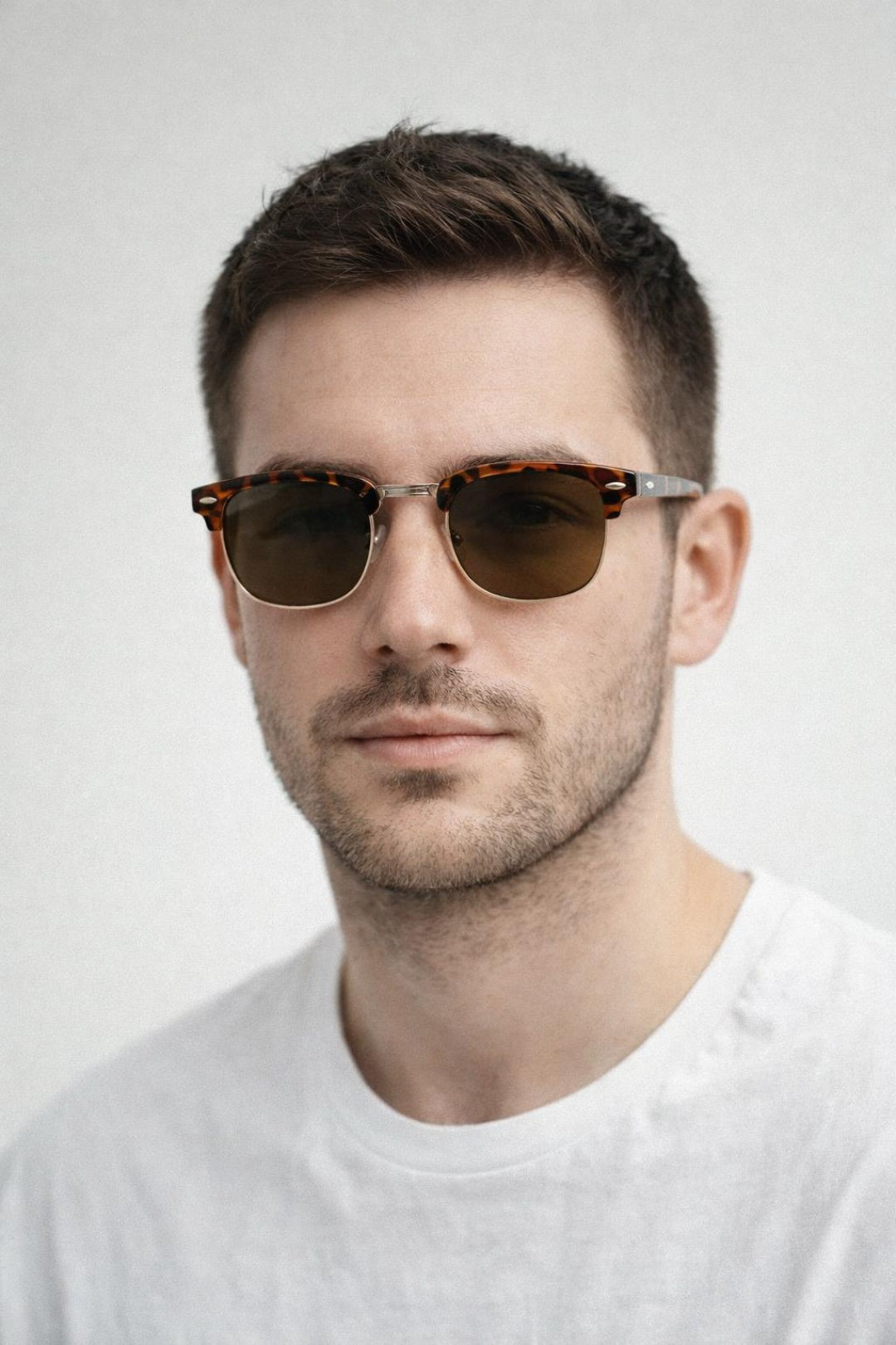 Half Frame Wayfarer Style Sunglasses - svnx