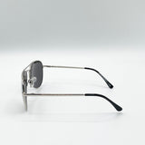 Aviator Sunglasses Silver Frame With Silver Mirrored Lenses