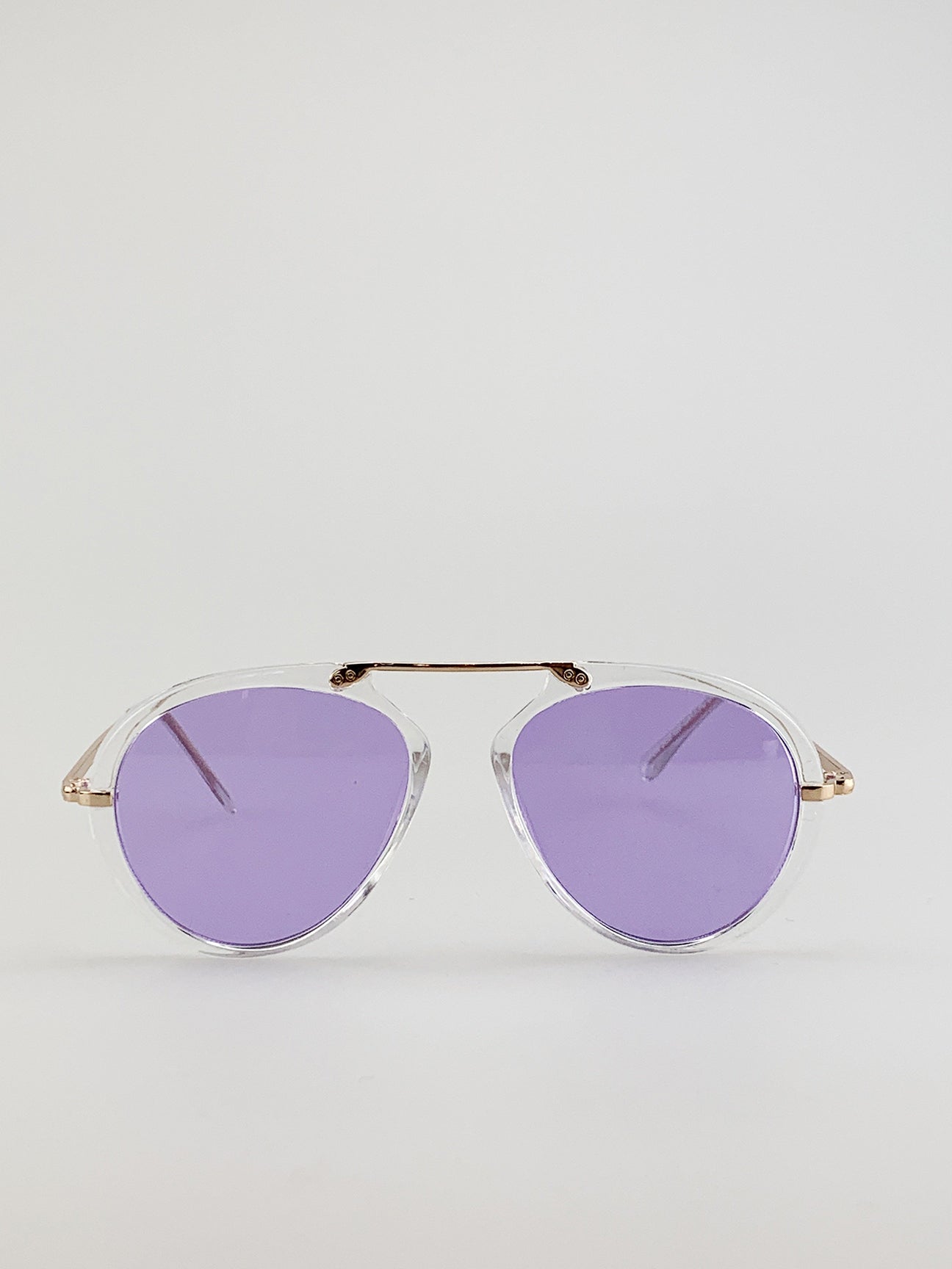 Clear Frame  Aviator Sunglasses - svnx