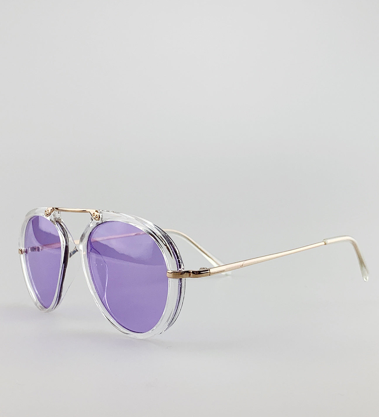 Clear Frame  Aviator Sunglasses - svnx