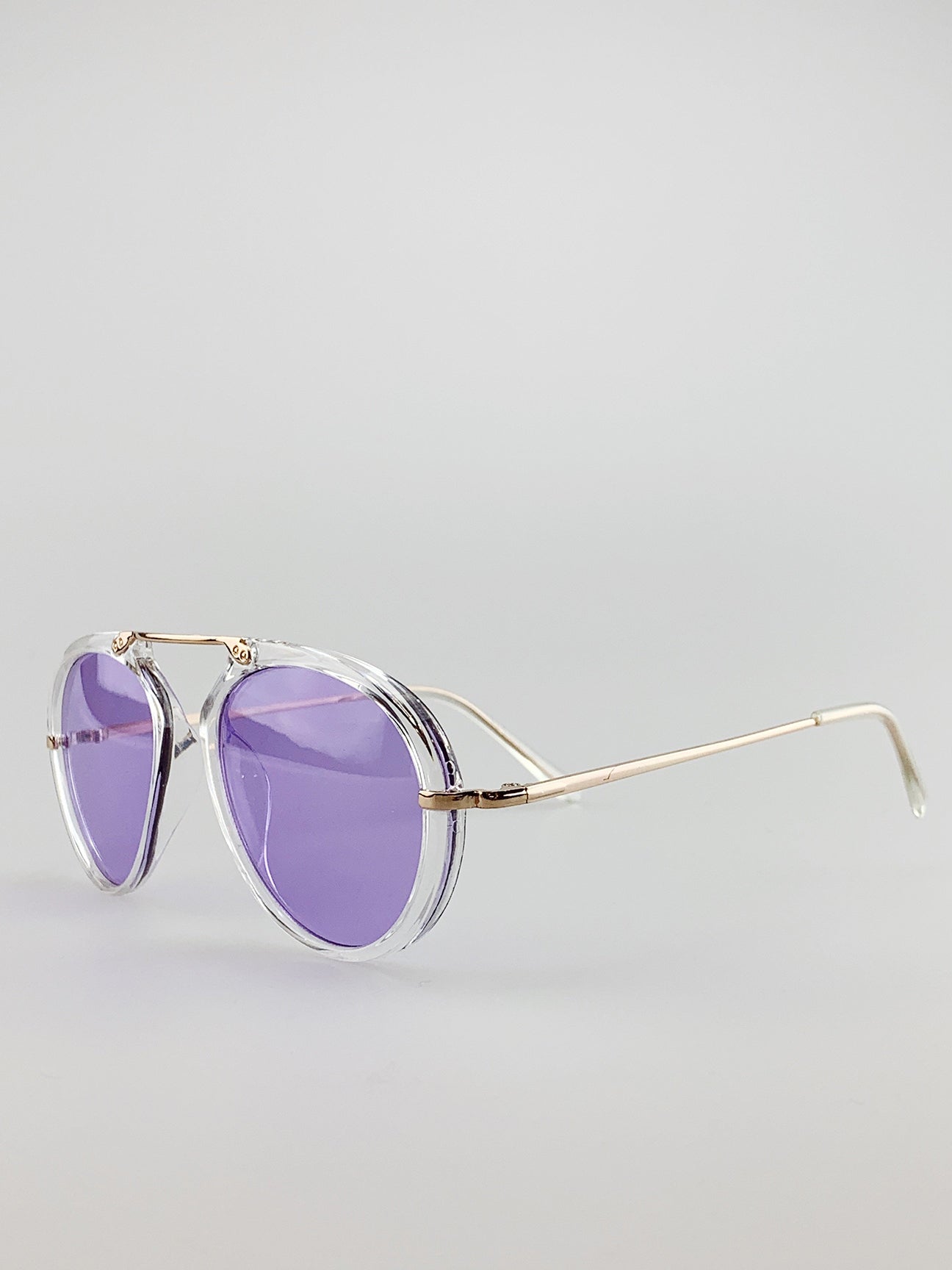 Clear Frame  Aviator Sunglasses - svnx