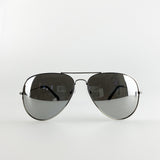 Aviator Metal Frame Sunglasses with Mirrored Lenses