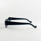 Black Angular Cat-Eye Sunglasses - svnx