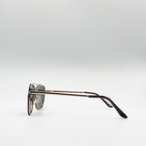 Metal Frame Square Aviator Style Sunglasses