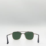 Metal Frame Square Aviator Style Sunglasses