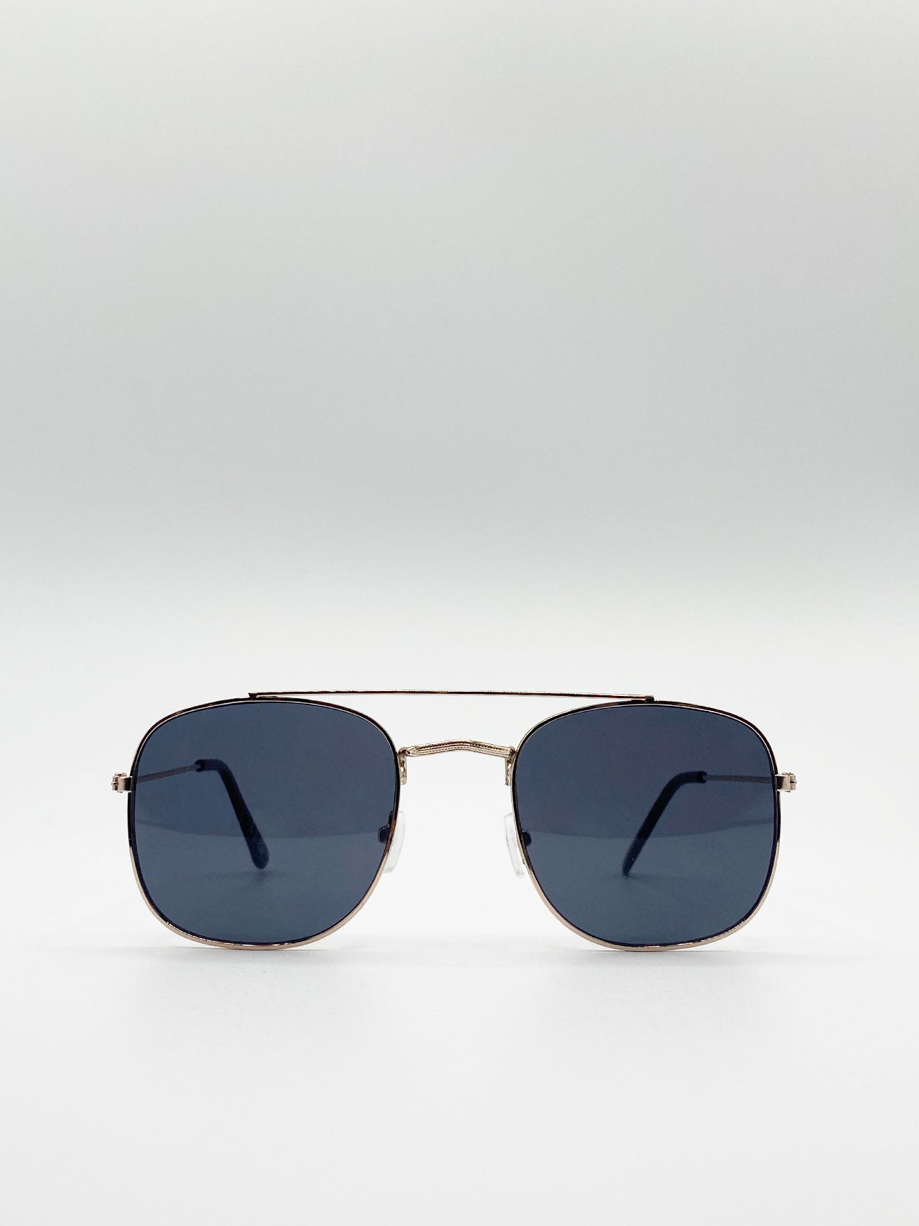 Metal Frame Aviator Style Square  Sunglasses - svnx