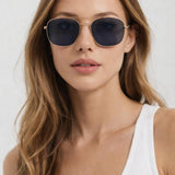 Metal Frame Aviator Style Square  Sunglasses - svnx