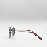 Metal Frame Aviator Style Square  Sunglasses - svnx
