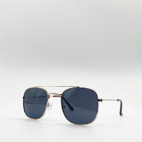 Metal Frame Aviator Style Square Sunglasses