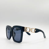 Oversized Sunglasses with Gold chain detail