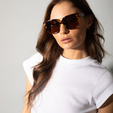 Plastic Frame Oversized Cat Eye Sunglasses