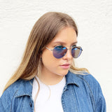 Aviator Sunglasses With Mirror Lenses - svnx