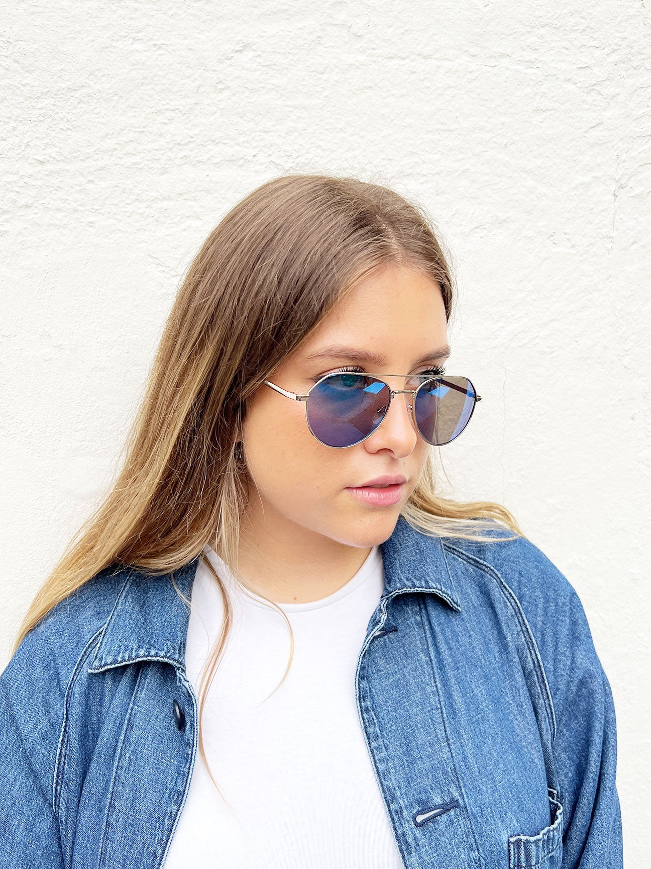 Aviator Sunglasses With Mirror Lenses - svnx