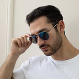 Aviator Sunglasses With Mirror Lenses - svnx