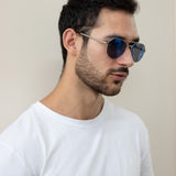 Aviator Sunglasses With Mirror Lenses - svnx
