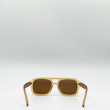 70's Navigator Sunglasses In Matte Sand