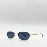 Slim Metal Frame Rectangle Sunglasses - svnx