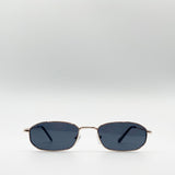 Slim Metal Frame Rectangle Sunglasses - svnx