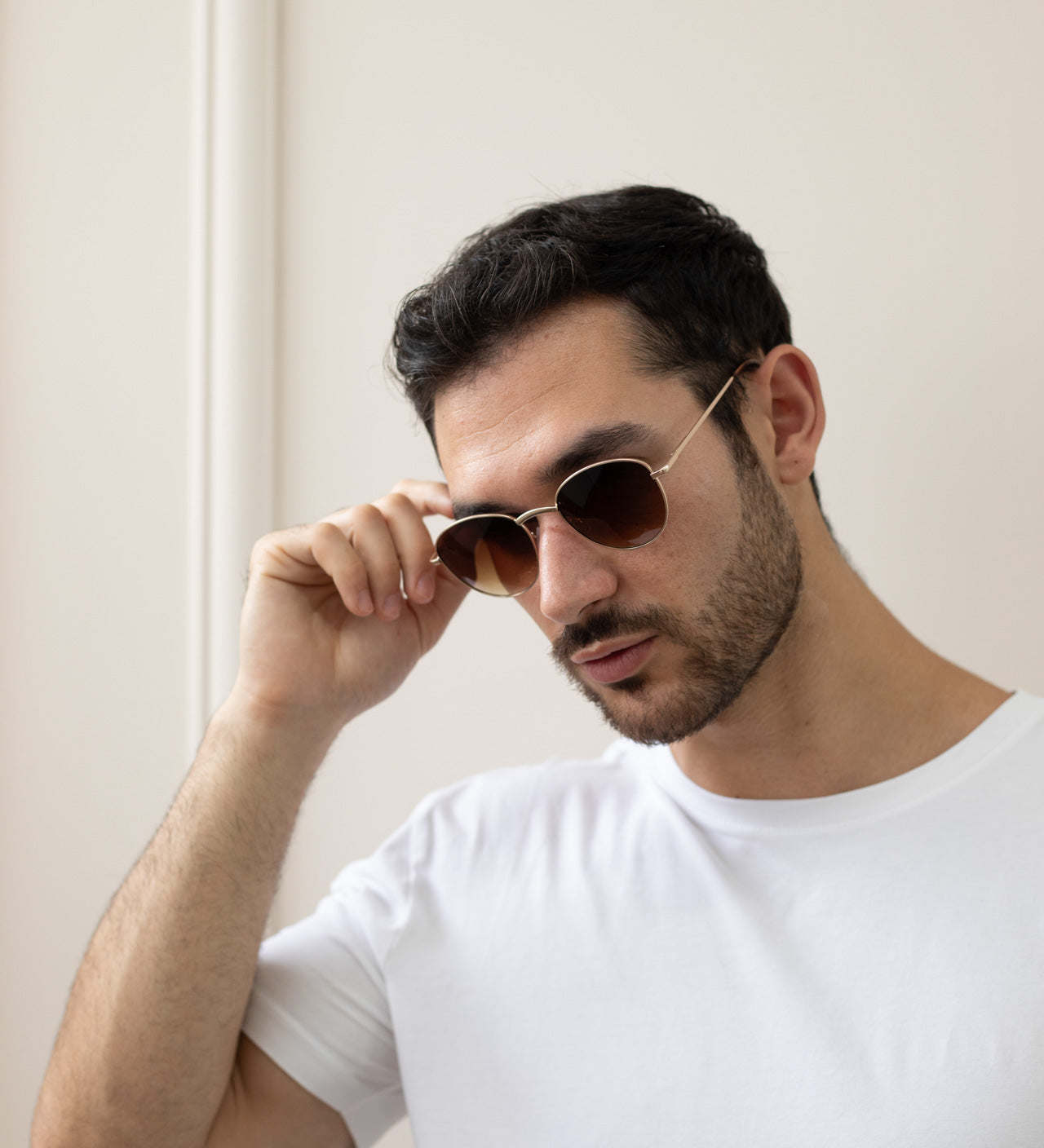 Classic Round Metal Frame Sunglasses - svnx