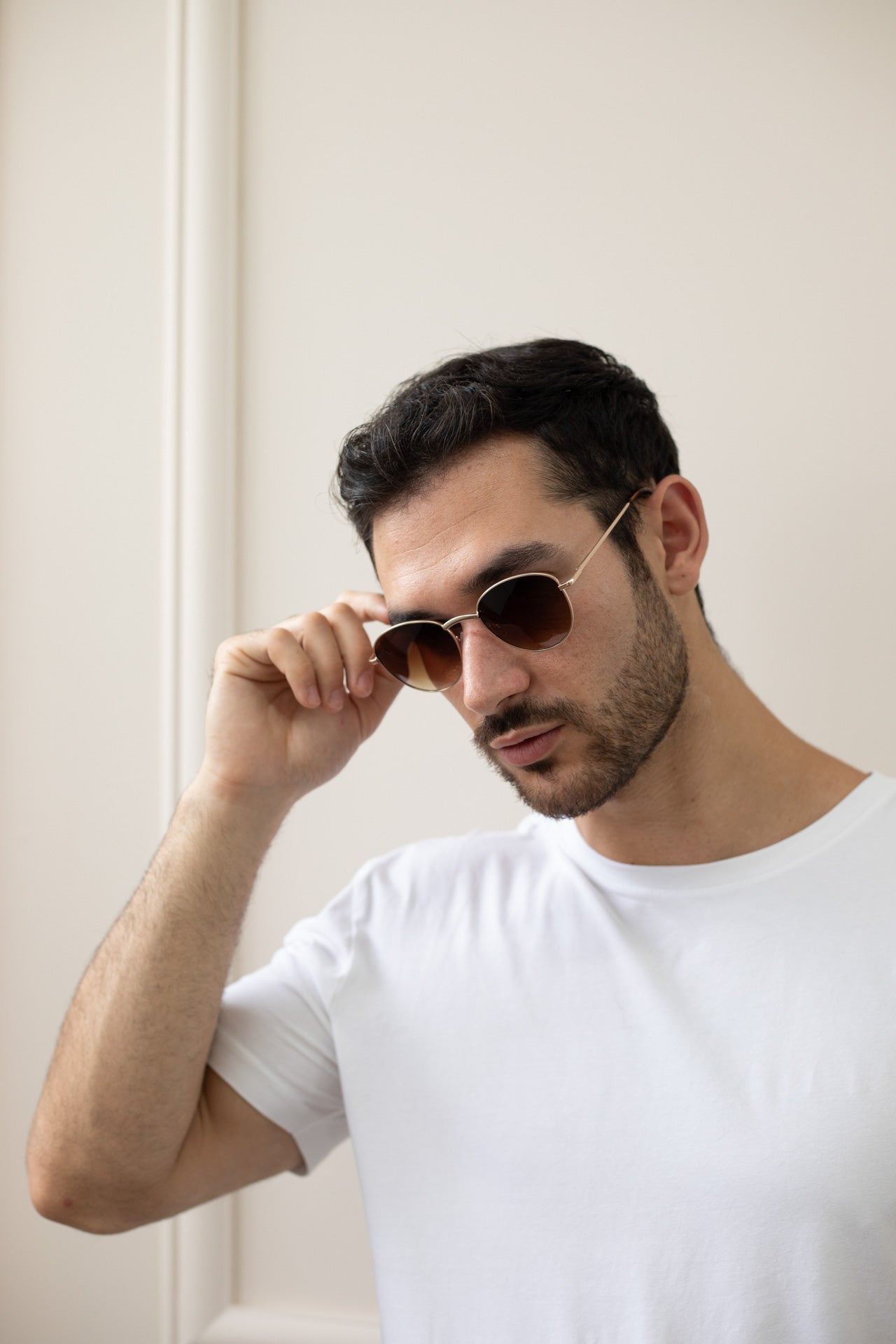 Classic Round Metal Frame Sunglasses - svnx